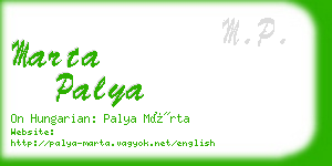 marta palya business card